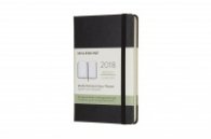 Moleskine 12 Month Weekly Planner2018, Pocket, Black, Hard Cover [4009]