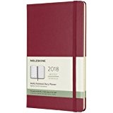 Moleskine 12 Month Weekly Planner 2018, Pocket, Berry Rose, Hard Cover [5686]
