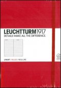 Бележник Leuchtturm 1917 Pocket Liniert [Ruled], Hardcover, Red/ 308 998