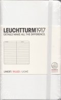Бележник Leuchtturm 1917 Pocket Liniert [Ruled], Hardcover, White/ 338 737