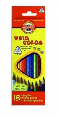 Комплект триъгълни цветни моливи " Триокалър" 18 цвята 3133