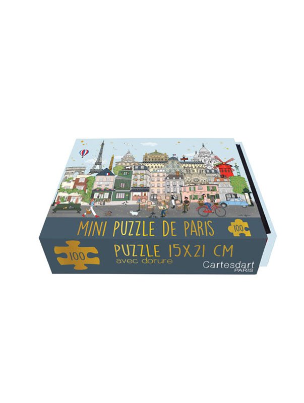 Мини пъзел - Париж - 100 части - CARTES D'ART