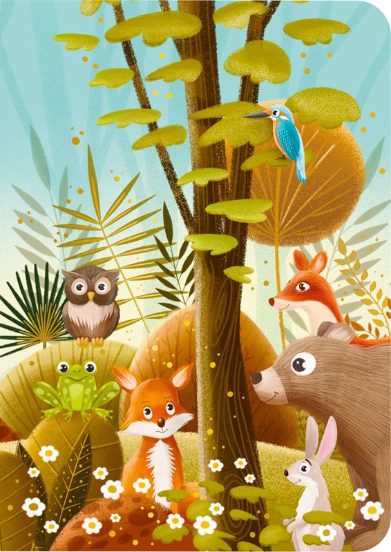 Тетрадка мини - Горски животни CARTES D'ART