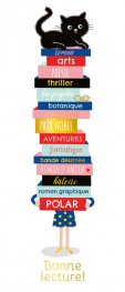 Книгоразделител - Коте върху книги CARTES D'ART