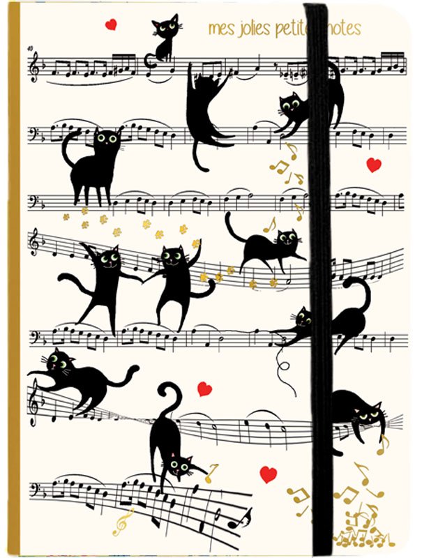 Бележник - Музикални котки CARTES D'ART