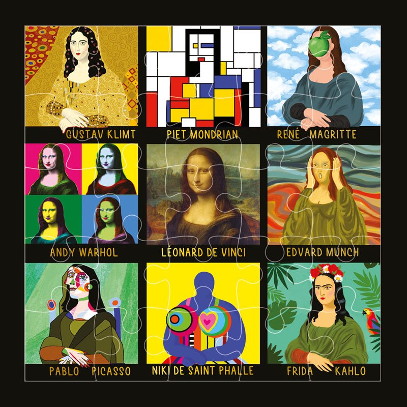 Картичка пъзел - Мона Лиза CARTES D'ART